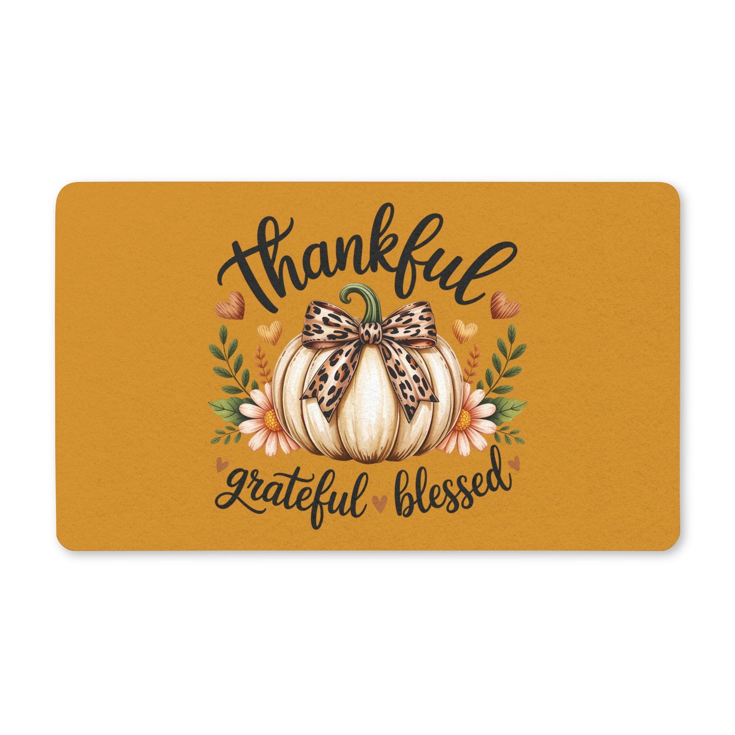 Thanksgiving Welcome Mat for Autumn Front Porch Decor - Cherished Harbor Gifts