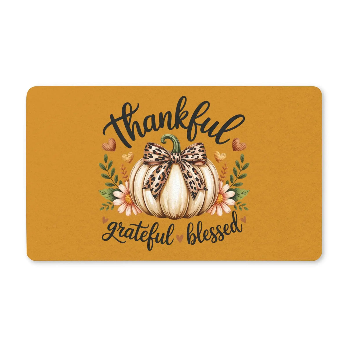 Thanksgiving Welcome Mat for Autumn Front Porch Decor by Printify