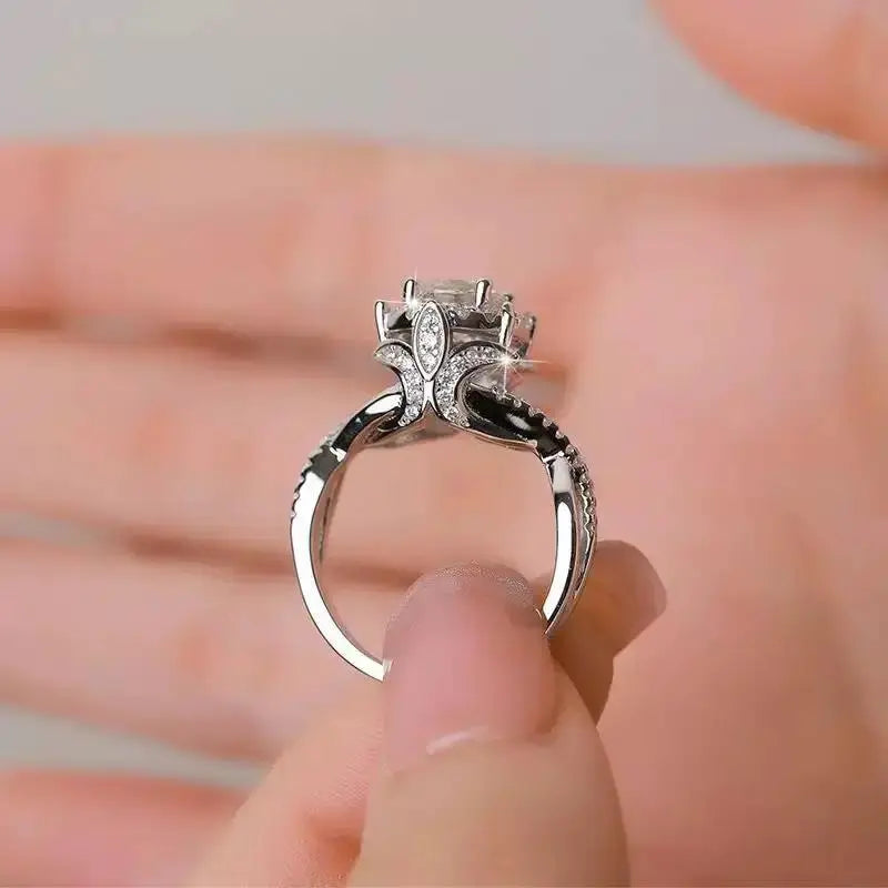Adjustable Engagement Ring - Cubic Zirconia Promise Ring by TED