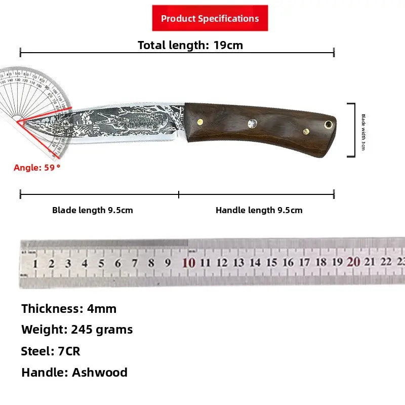 Portable Hunting Knife with Sheath for Camping