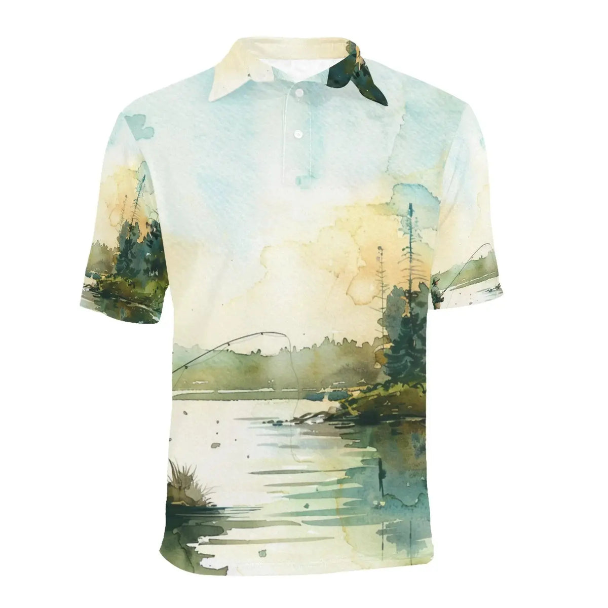 Lightweight Men's Outdoor Apparel Polo Shirt for Fishing by Inkedjoy