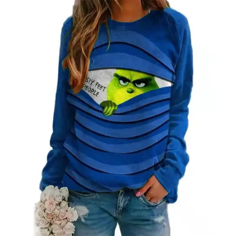 Funny Christmas Sweatshirt for Men - Holiday Cartoon Style by eprolo