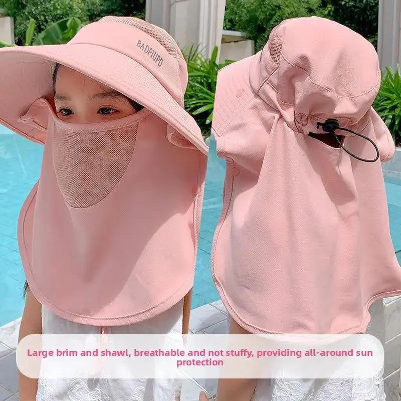UV Protection Kids Hat - Wide Brim Cotton Summer Hat - Cherished Harbor Gifts