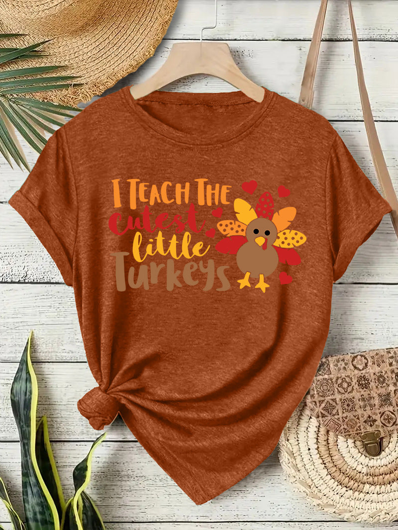 Stylish Women's Thanksgiving T-Shirt for Autumn Celebrations - Cherished Harbor Gifts