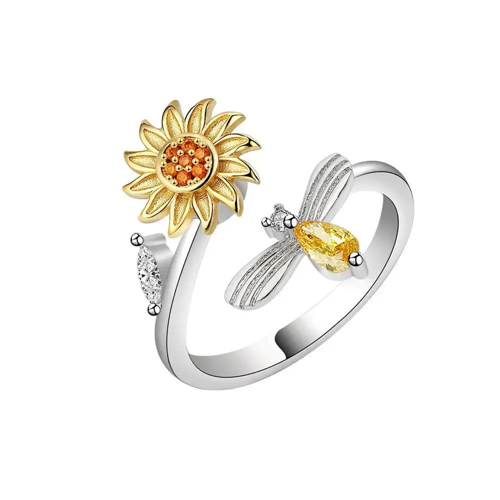 Adjustable Anxiety Relief Ring for Stress Relief and Style by TED