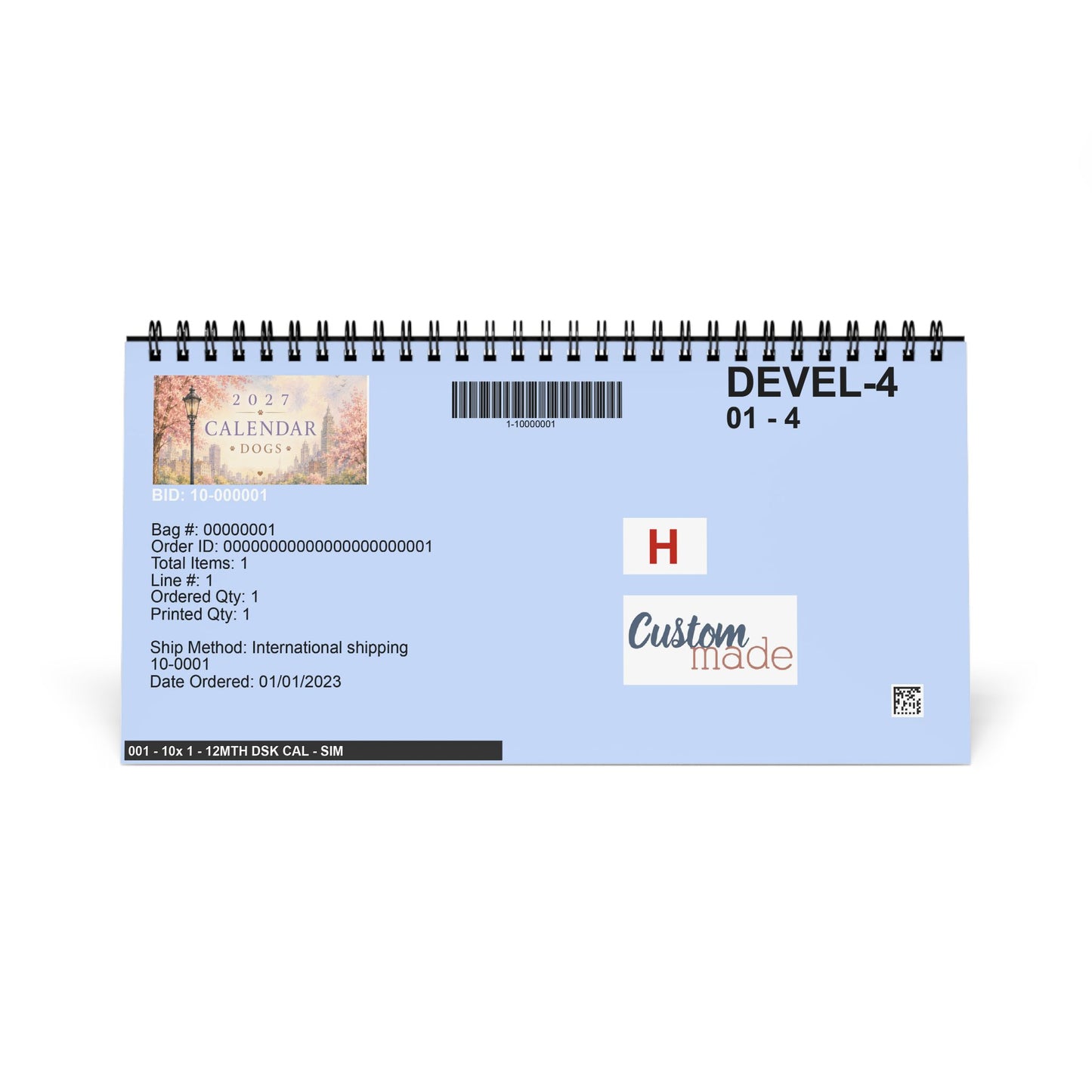 Dog Calendar 2027 - Spiral Bound Monthly Desk Planner - Cherished Harbor Gifts