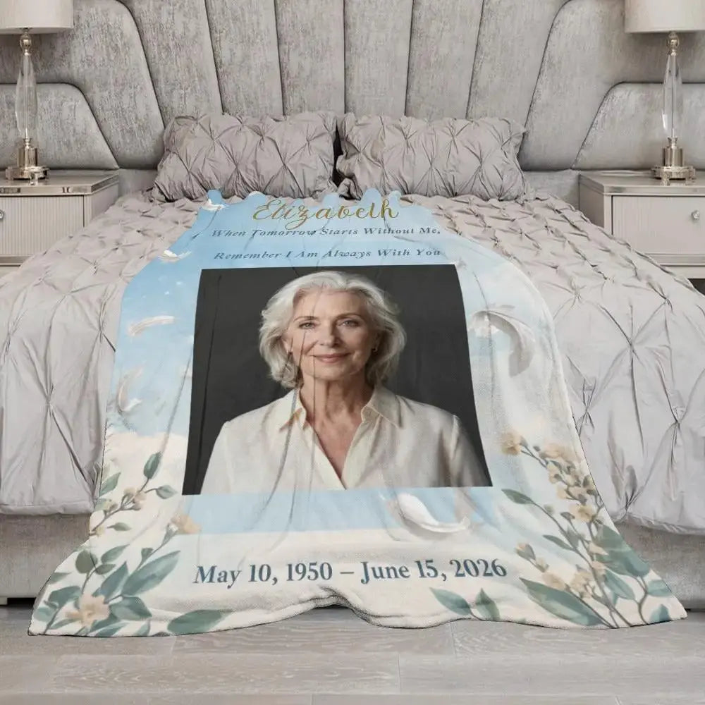Custom Remembrance Gift - Personalized Memorial Blanket by Inkedjoy