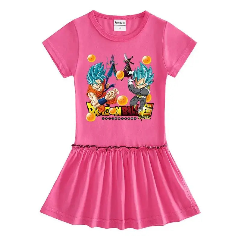 Toddler Girls Summer Dress - Soft Cotton Short Sleeve Style by eprolo