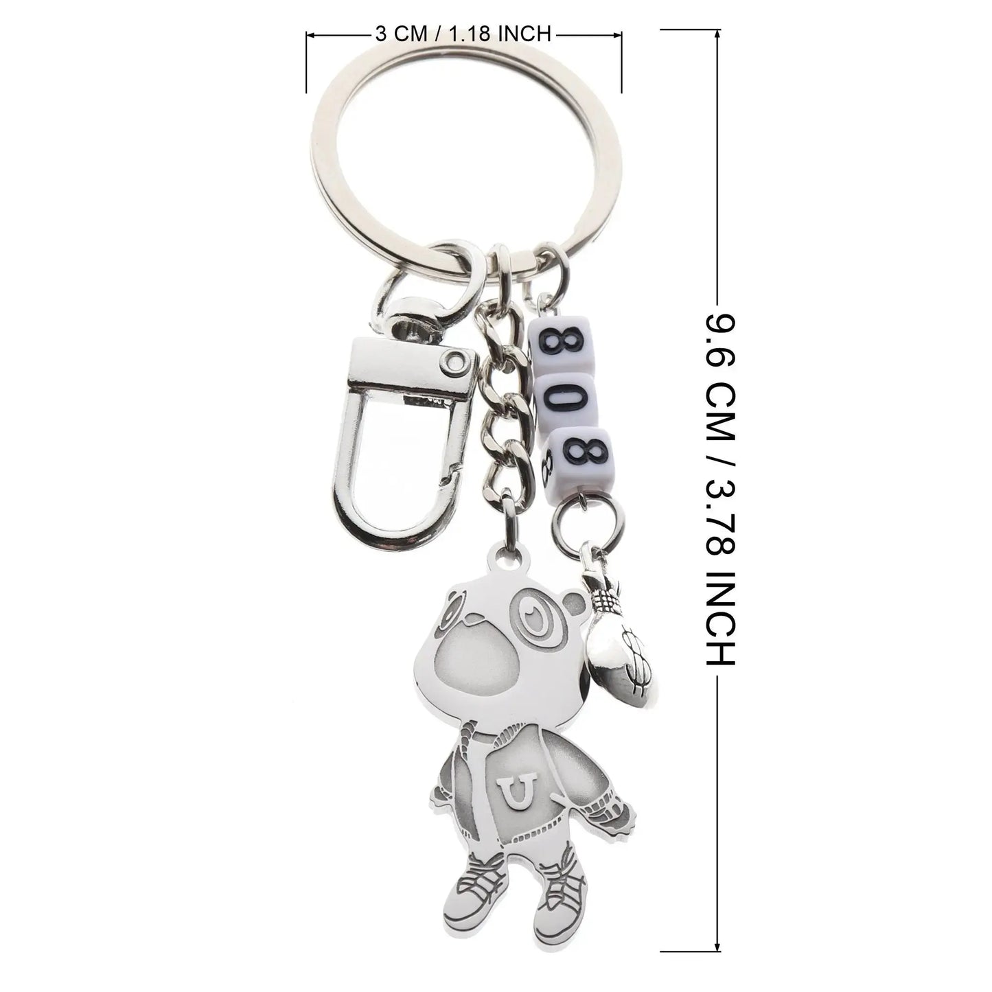Graduation Keychain Gift - Stainless Steel Bear Accessory by TED