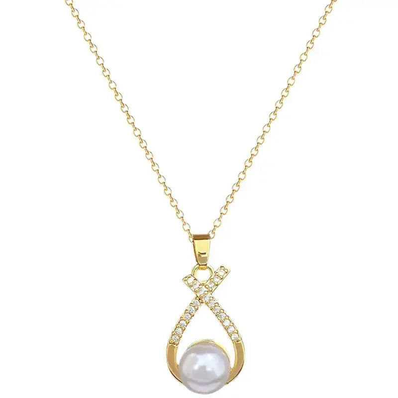 Elegant Pearl Necklace Set with Matching Earrings for Her by TED