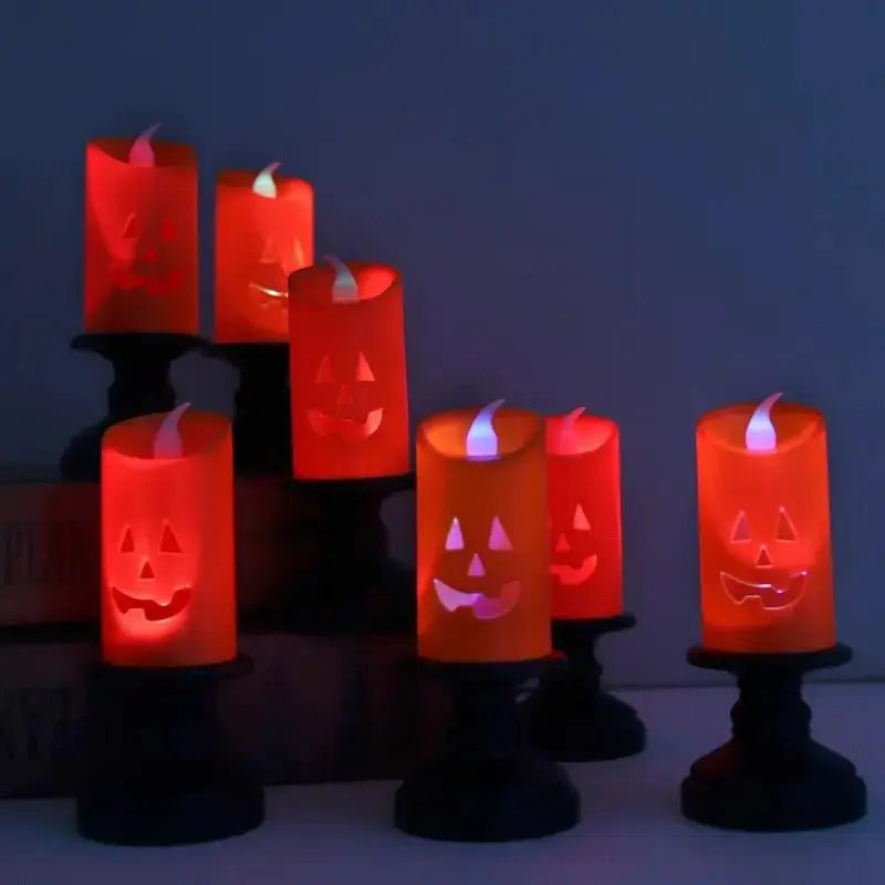 LED Halloween Candle - Flameless Spooky Lantern Decor by eprolo