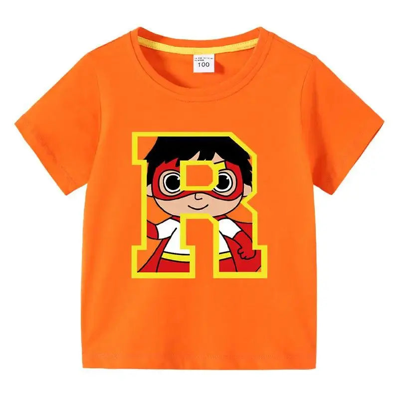 Cartoon T Shirts Kids - Unisex Cotton Summer Tee Ages 1-12 by EPR