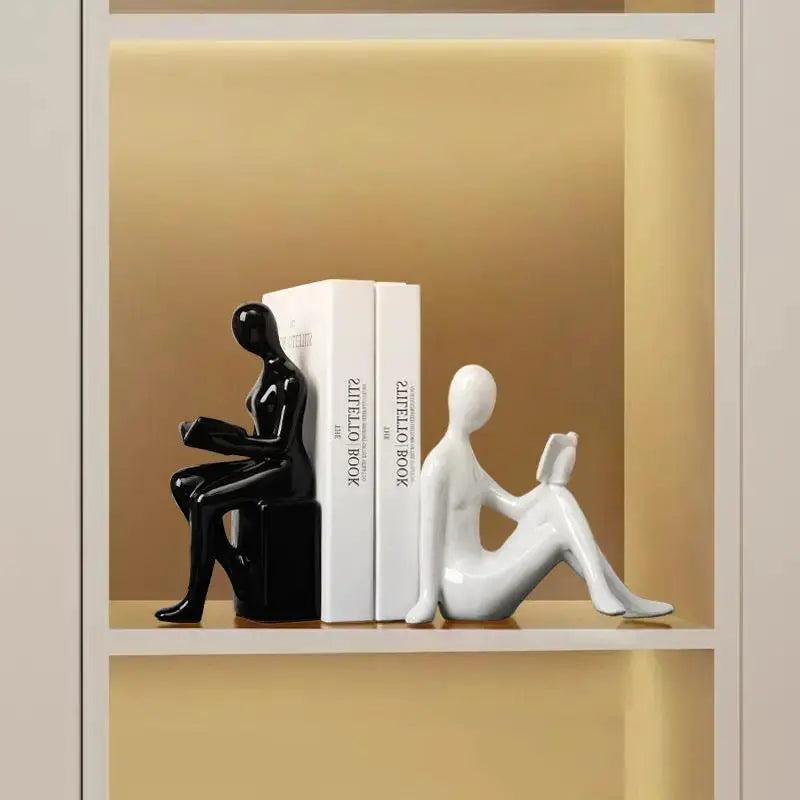 Modern Ceramic Bookend Statue for Stylish Home Decor by eprolo