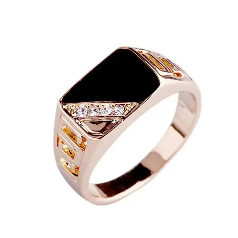 Stylish Gold Rhinestone Ring for Him - Perfect Gift Idea by EPR