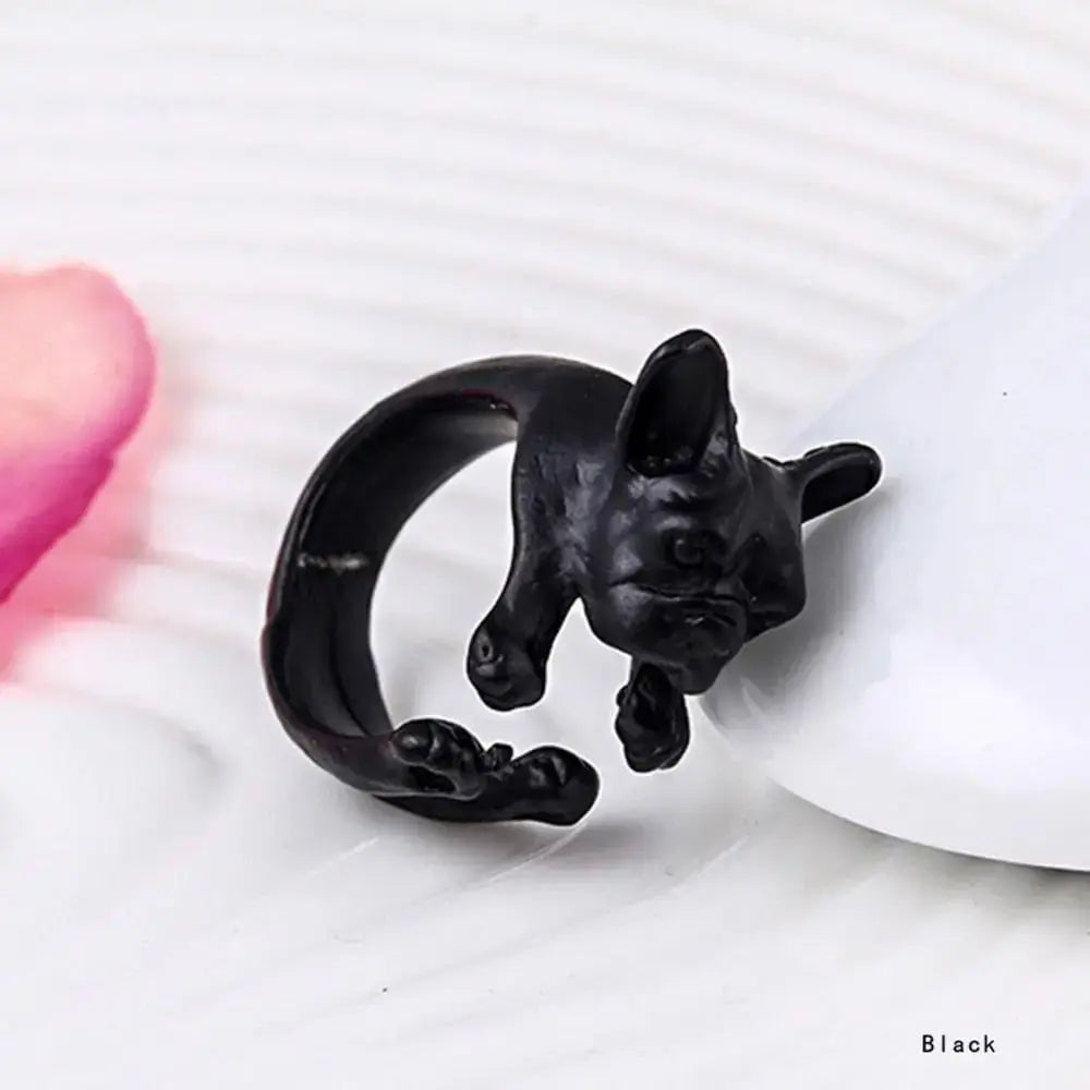 Cute Dog Lover Jewelry Gift - Adjustable Open Ring by EPR