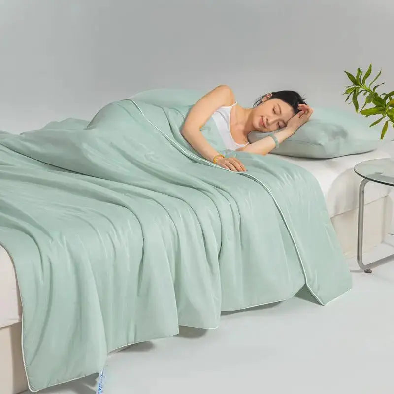 Ultimate Cooling Quilt for Summer – Ice Silk Comforter in a Beautiful Gift Box by TED