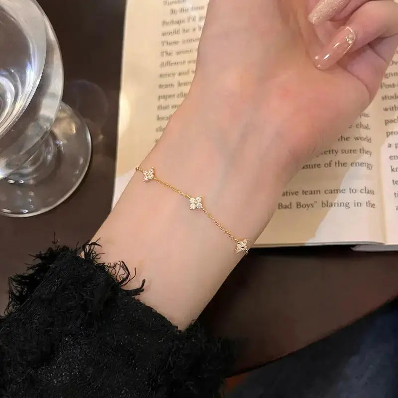 Elegant Lucky Clover Bracelet for Women - Dainty Jewelry by TED