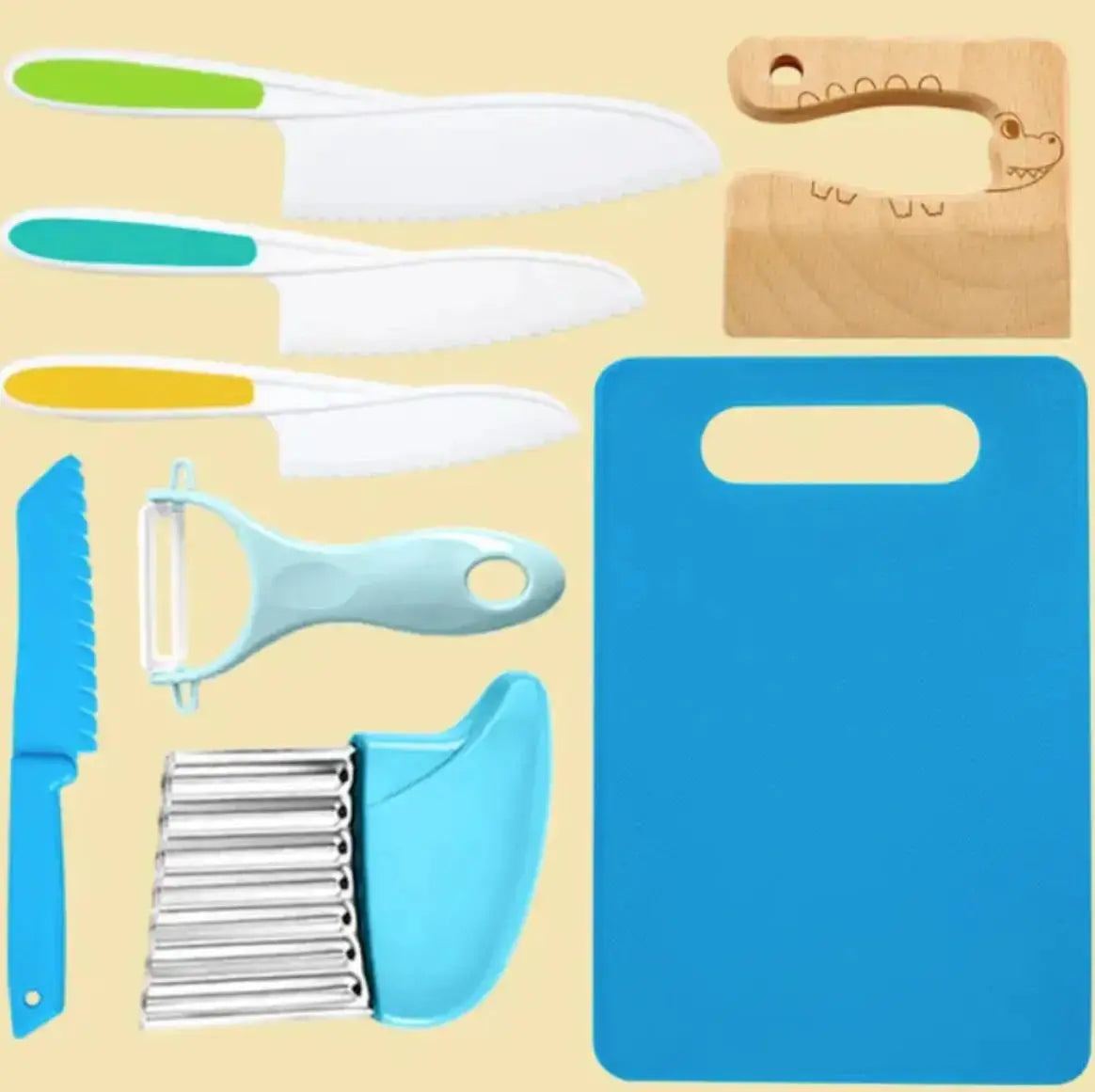 Kids Safe Toddler Kitchen Knife Set for Cooking Practice by TED