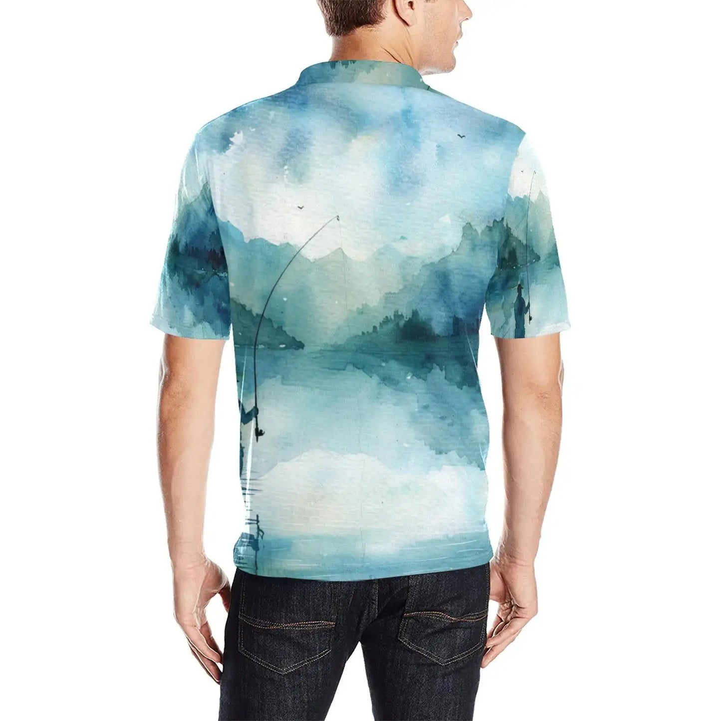 Men's Outdoor Polo for Fishing and Golf Activities by Inkedjoy