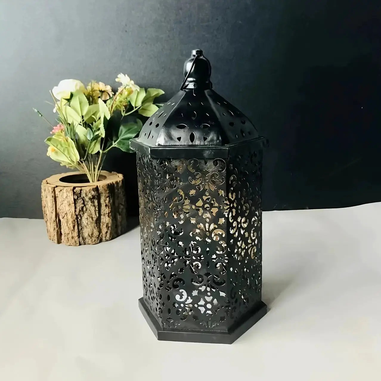 Retro Moroccan LED Lantern for Home Decor by TED