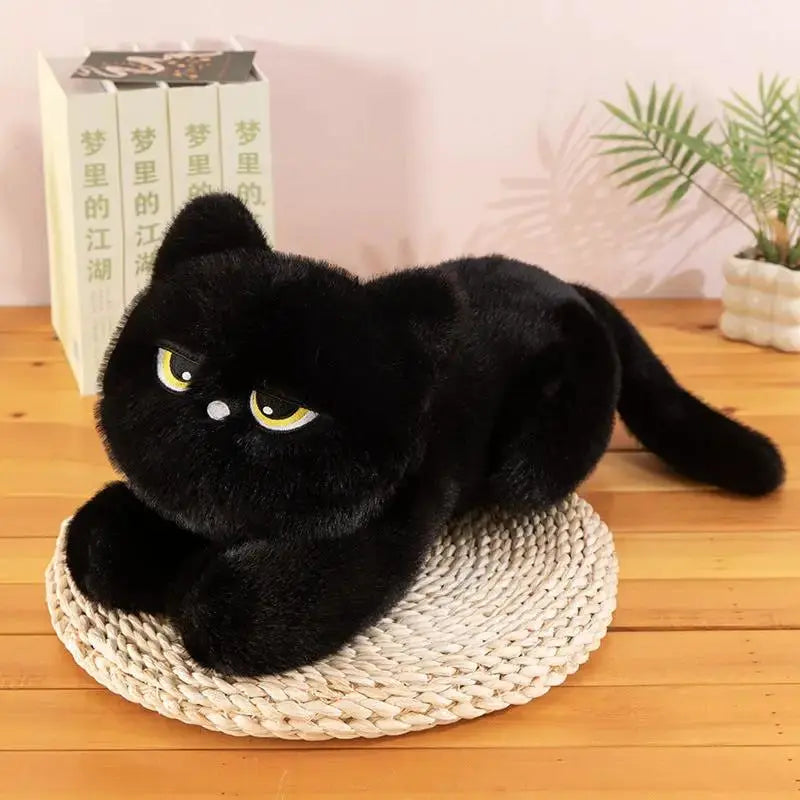 Realistic Black Cat Plush Pillow for Kids and Cat Lovers - Cherished Harbor Gifts