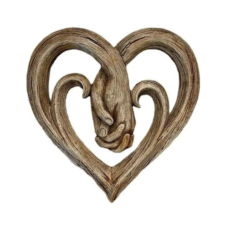 Handshake Wall Decor - Engraved Wooden Home Art Piece by eprolo