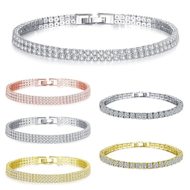 Luxury Zircon Couple Bracelet Romantic Matching Jewelry Gift - Cherished Harbor Gifts