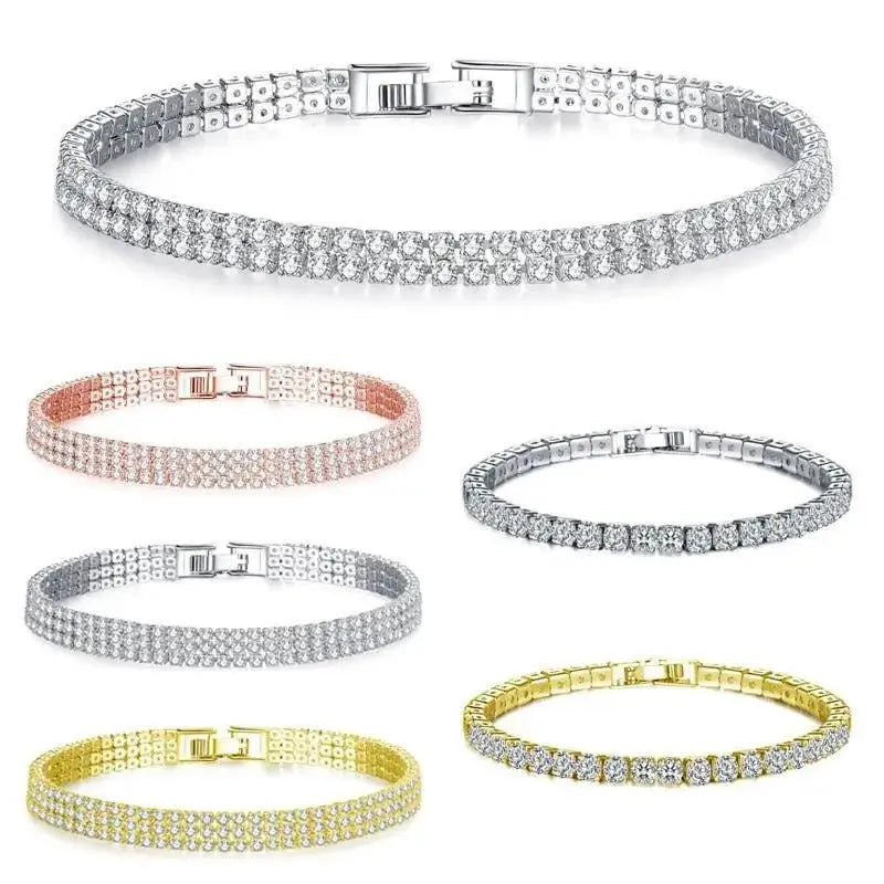 Luxury Zircon Couple Bracelet Romantic Matching Jewelry Gift by eprolo