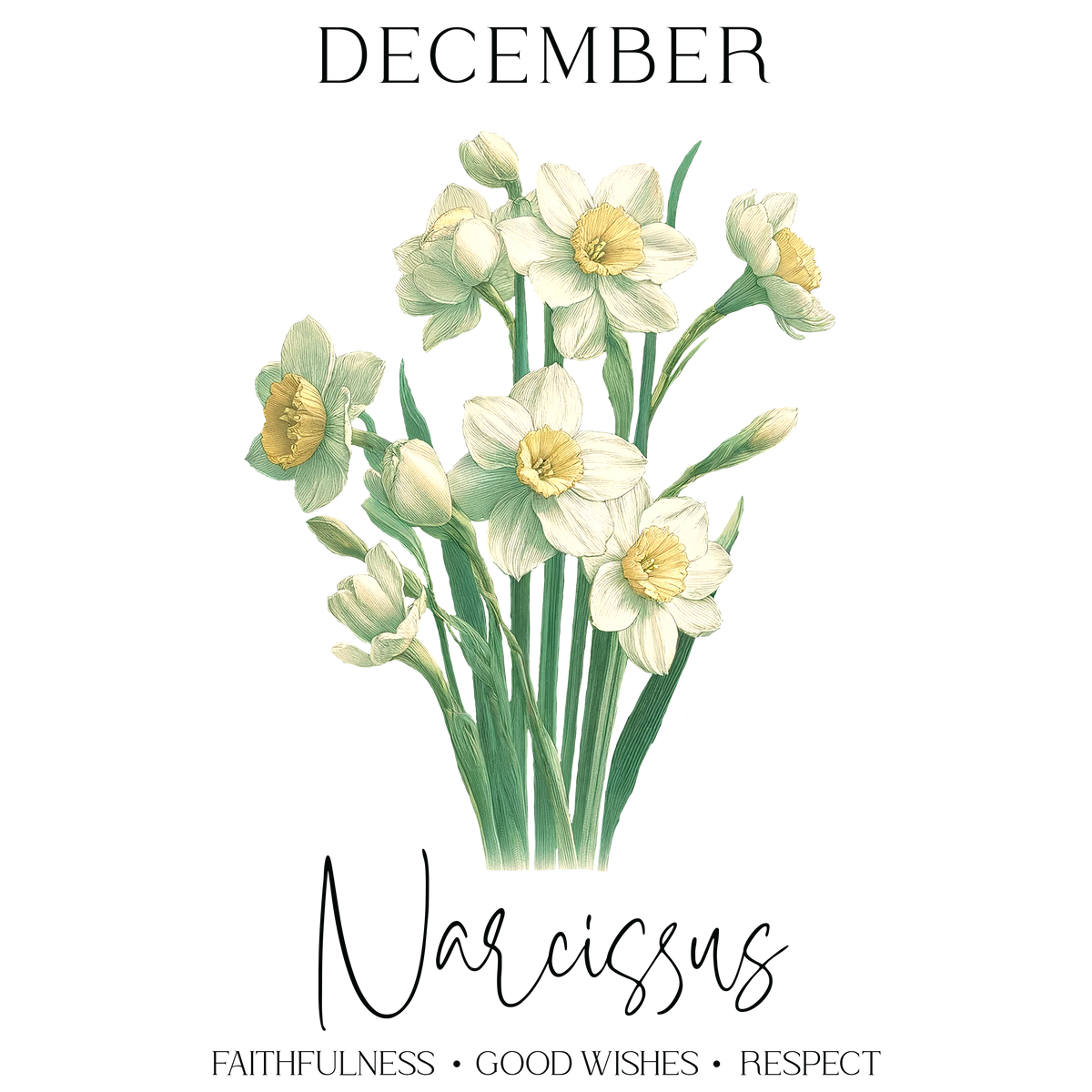 Narcissus flowers bouquet with white petals and yellow centers, beautifully arranged.