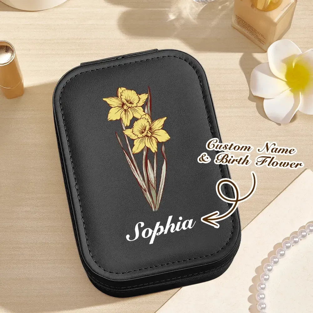 Personalized Jewelry Box with LED and Mirror for Gifts by Inkedjoy