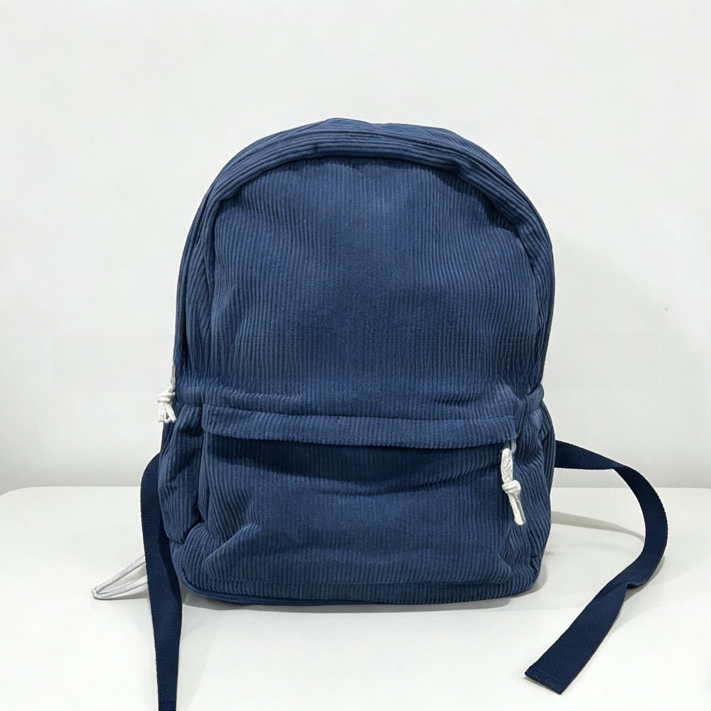 Personalized Corduroy Embroidered School Backpack - Cherished Harbor Gifts