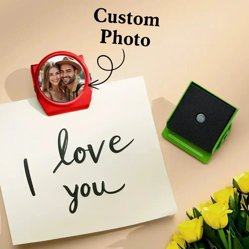 Custom Photo Fridge Magnet - Personalized Magnetic Clip by Inkedjoy
