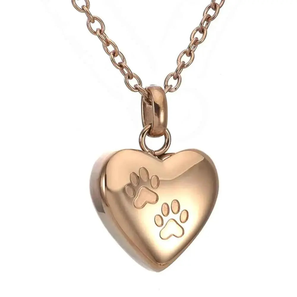 Stainless Steel Heart Pet Memorial Ashes Pendant - Cherished Harbor Gifts