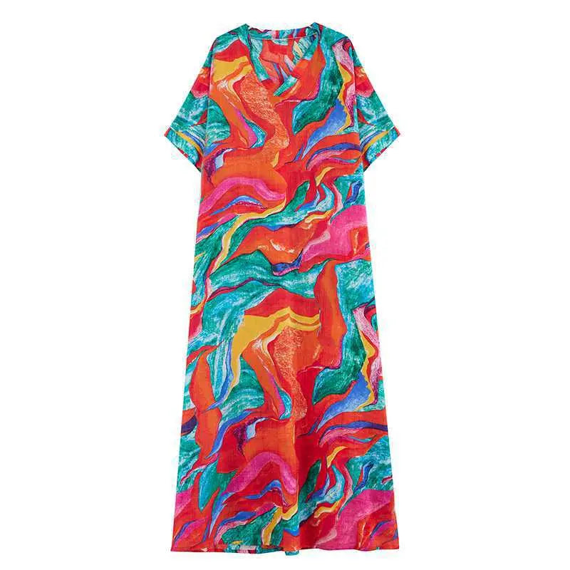 Effortlessly Chic Plus Size Beach Dress – Cotton Linen for Ultimate Comfort by TED
