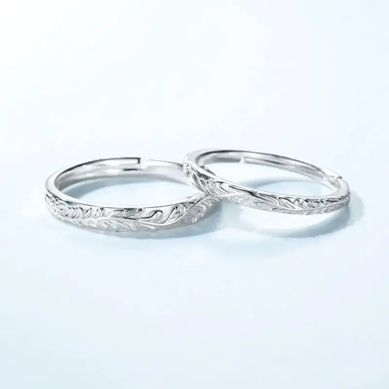 S925 Sterling Silver Couples Rings – Couples Adjustable Rings by EPR