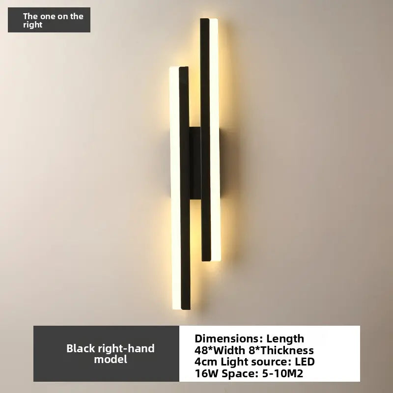 Modern Minimalist LED Wall Lamp | 3-Color Bedroom & Hallway Light by TED