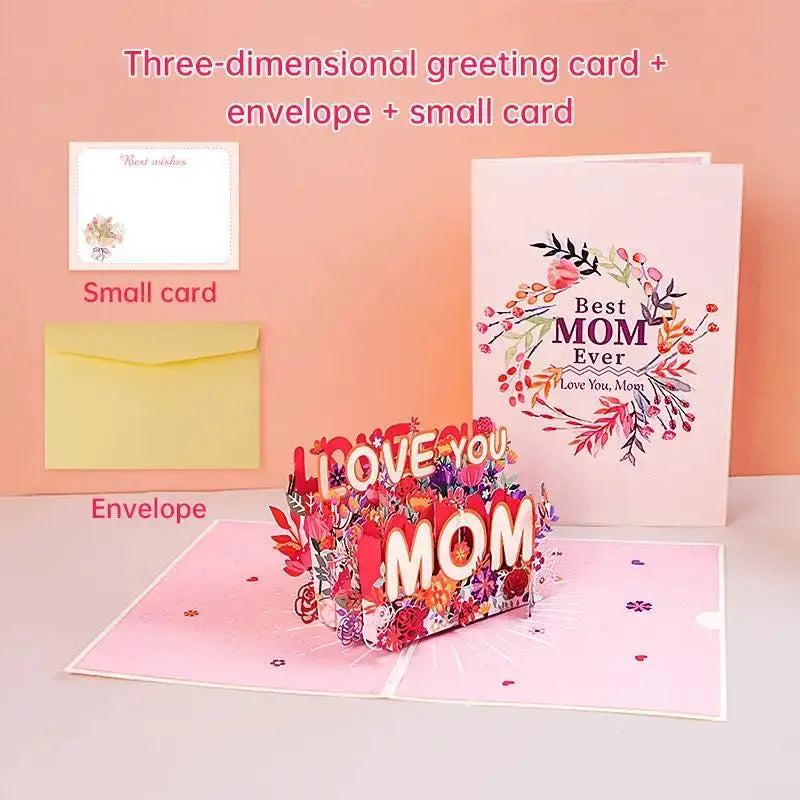 Unique 3D Mother's Day Card - Heartfelt Gift for Mom - Cherished Harbor Gifts