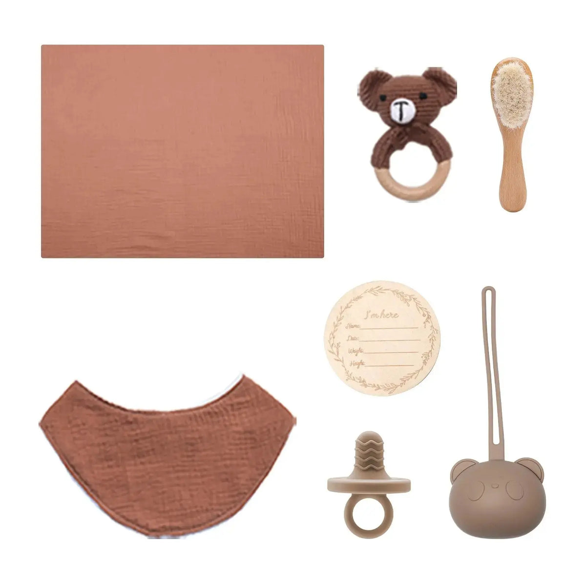 Bamboo Cotton Baby Grooming Gift Set for Newborn Essentials by EPR