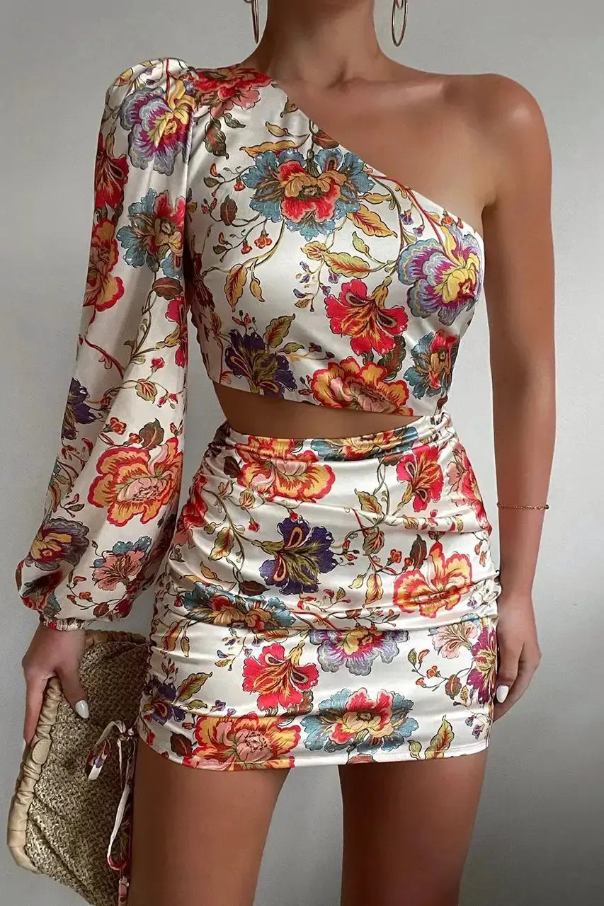 Stylish Asymmetrical Summer Dress for Women - Mini A-Line by TED