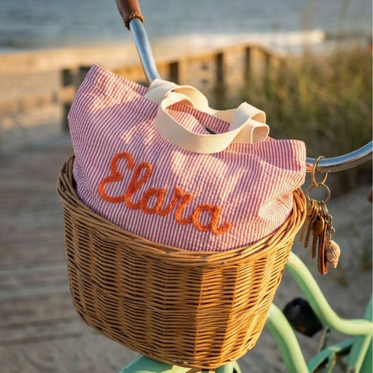 Hand Embroidered Canvas Shoulder Bag for Everyday Use - Cherished Harbor Gifts