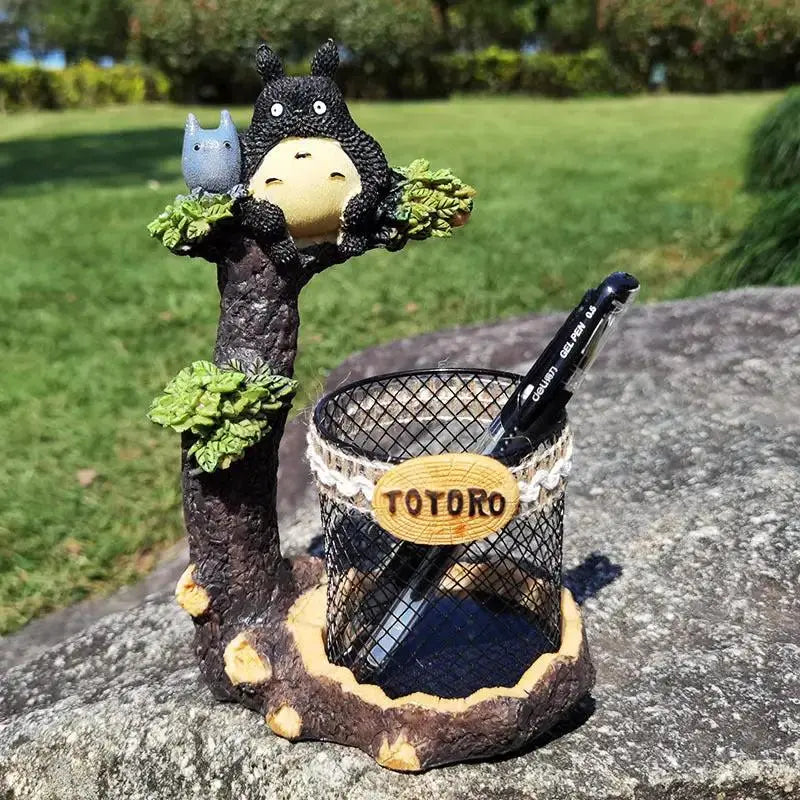 Unique Pen Holder - Totoro-Inspired Resin Desk Organizer by EPR