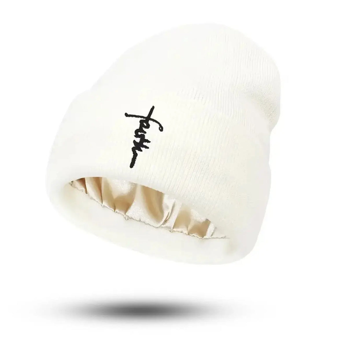Personalized Embroidered Thick Knit Beanie | Custom Letter Unisex Winter Hat by TED
