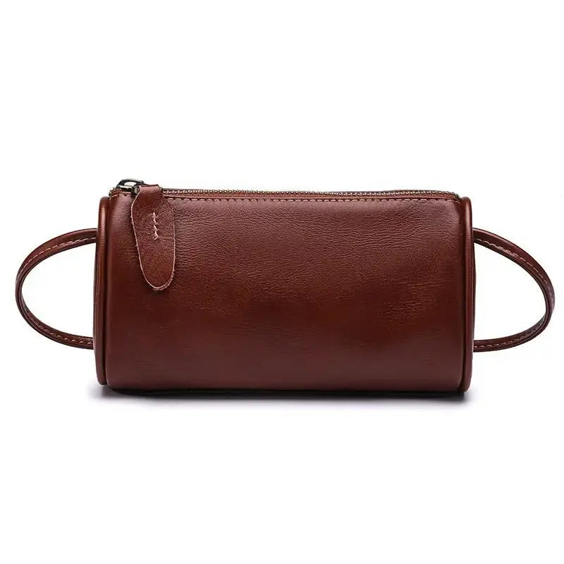 Personalized Genuine Leather Crossbody Bag | Custom Vintage Cowhide Shoulder Bag by TED