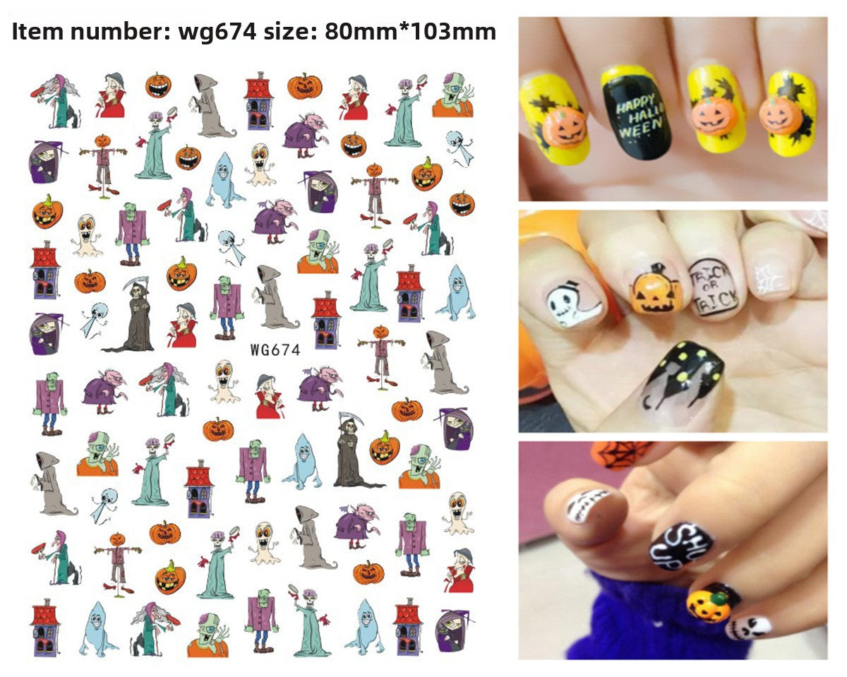 Halloween Nail Art Stickers for Spooky DIY Nail Designs - Cherished Harbor Gifts
