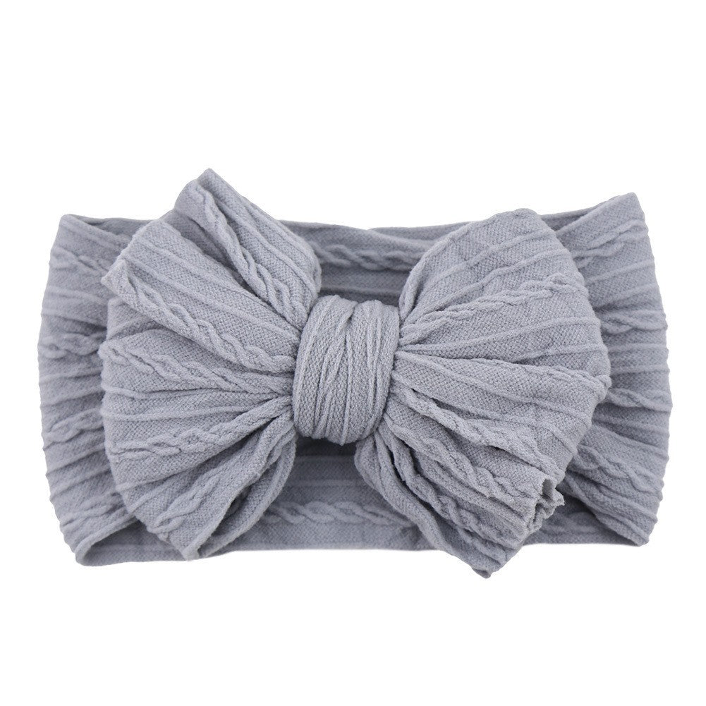 Handmade Baby Girl Headband with Braided Bow Design - Cherished Harbor Gifts