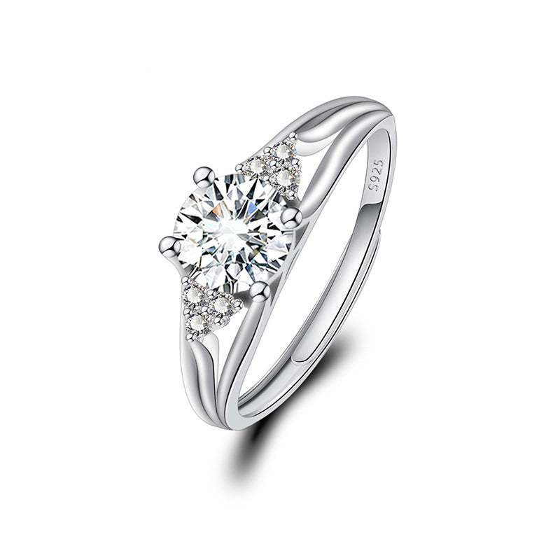 Adjustable Engagement Ring - Cubic Zirconia Promise Ring - Cherished Harbor Gifts