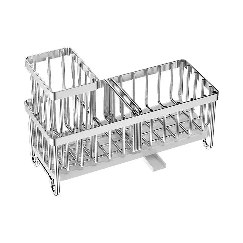 Stainless Steel Sink Organizer | Sponge Holder, Brush Rack & Soap Dispenser by TED