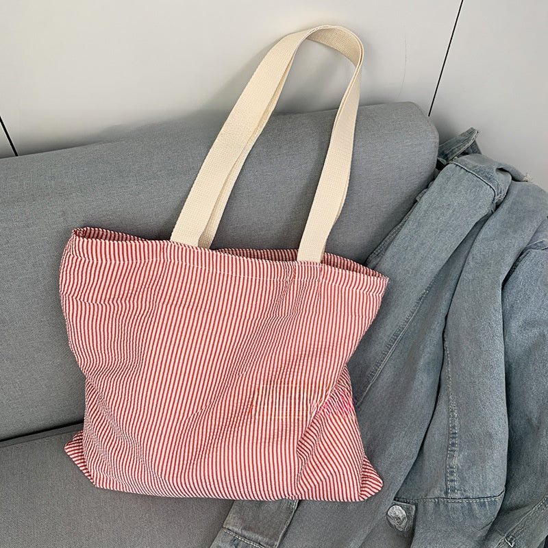 Hand Embroidered Canvas Shoulder Bag for Everyday Use - Cherished Harbor Gifts