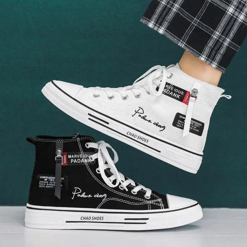 High top board shoes canvas shoes casual shoes Korean version student shoes men's shoes trendy shoes by eprolo