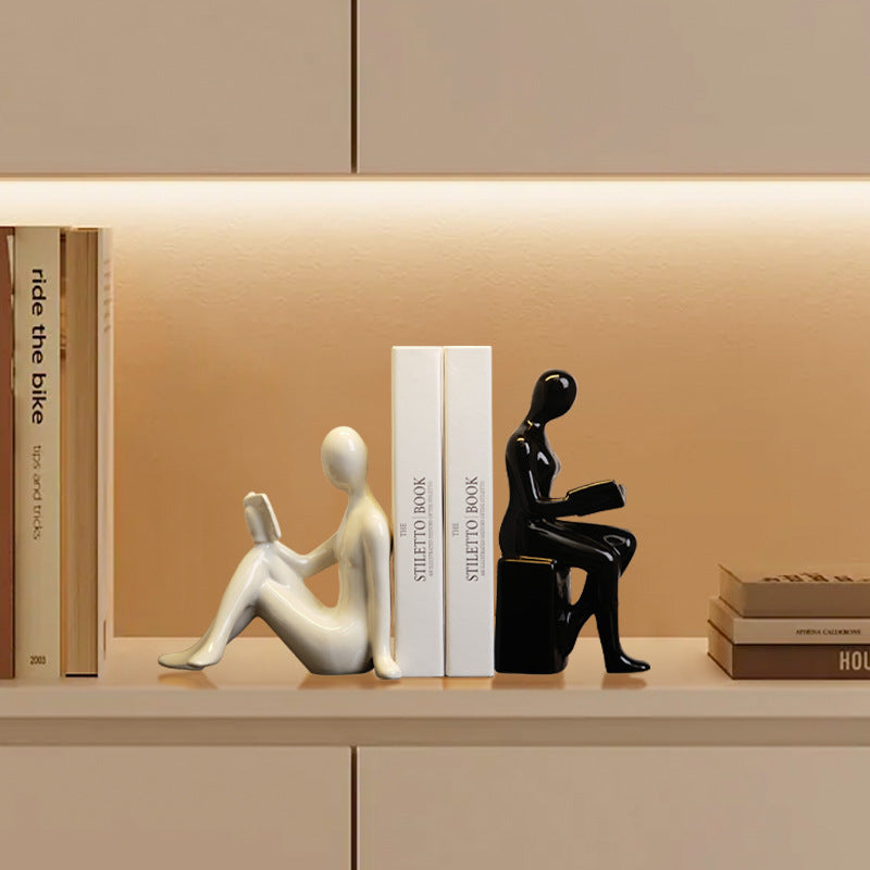 Modern Ceramic Bookend Statue for Stylish Home Decor - Cherished Harbor Gifts